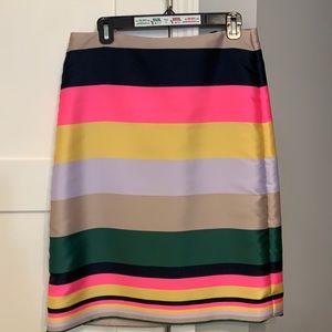 J Crew Striped Pencil Skirt